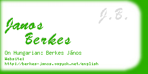 janos berkes business card