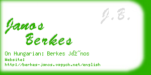 janos berkes business card